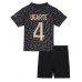 Paris Saint-Germain Manuel Ugarte #4 Babykleding Derde Shirt Kinderen 2023-24 Korte Mouwen (+ korte broeken)